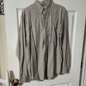Columbia Black and White Gingham Casual Shirt